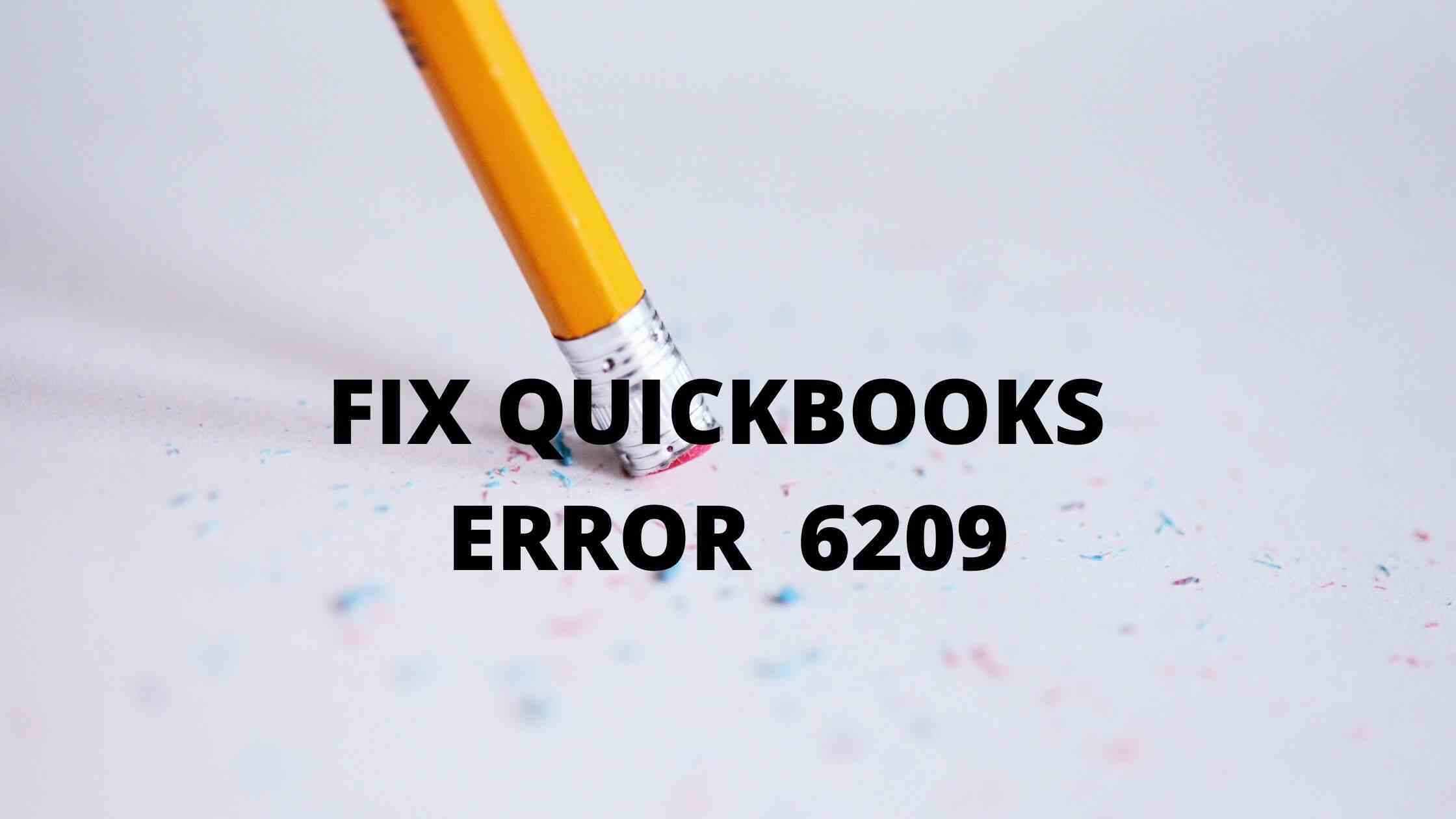 QuickBooks Error 6209